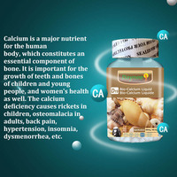 Wins Town OEM Bio Calcium Liquide en Capsules Molles avec Vitamine D3 Complément Alimentaire Naturel au Calcium