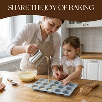 Moule à gâteau rond SILIKOLOVE personnalisé à 12 cavités, en silicone antiadhésif platine LFGB sans BPA, pour la cuisson de gâteaux mousse