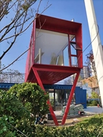 JHCE1 Tiny House Personnalisée en Kit, Conteneur Modulaire, Cuisine, Douche, Lit, Panneaux Sandwich en Acier Respirant, Style Mid-Century Modern, Extérieur