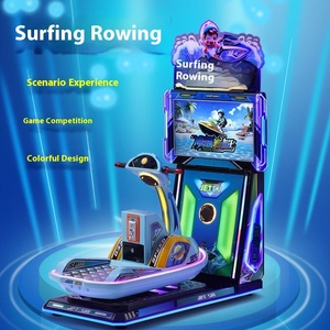 Garantie 1 an à pièces Kiddie Ride Arcade Game Machine Surf Conduite Course Surf Aviron Simulateur Anglais Plastique - Product Image 2