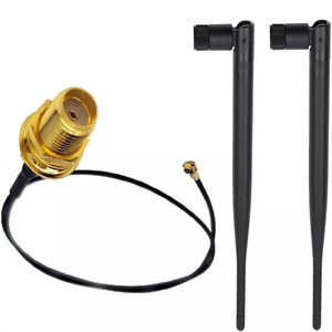 Antenne WiFi 2,4 GHz longue et fine de 385 mm pour routeur, avec connecteur RP mâle, vente en gros d'usine - Product Image 1