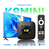 Boîtier TV Android HK1 K8 MINI RK3518 2G 16G, décodeur numérique, double Wi-Fi 2.4G+5G, 4K, télécommande vocale BT, lecteur multimédia intelligent STB