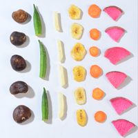100% Natuurlijke Gemengde Fruit- en Groentechips, 8 Soorten, Hoogvezel Snack, Gezouten Smaak, Vegan, Laag in Vet, Gezonde Snack