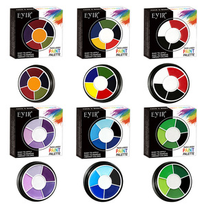 Palette de peinture pour le visage et le corps, arc-en-ciel, facile à appliquer et à enlever, kit de maquillage aux couleurs vives pour enfants, pour festival, scène, costume, fête - Product Image 1