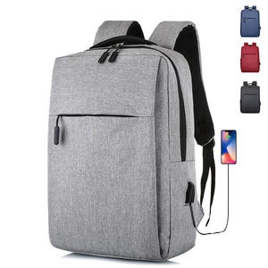 Large Capacity Simple USB Charging Men's Backpack for Business Leisure Cross-Border Supply Notebook Promotional Backpacks