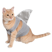 Costume de requin personnalisé pour petits chiens, idéal pour le 1er anniversaire des animaux, la Journée nationale du chat et les célébrations d'Halloween, tenue de cosplay pour fêtes
