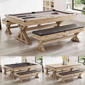 Venta al por mayor barato 7 pies 3 en 1 Multi juego MDF comedor mesa de billar con Banco largo - Product Image 2