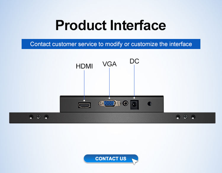 Wholesale Price 12.1" 12" Wall Mount Metal Snap Wide Touch Screen Ear Mounted Industrial Panel Computer Industri Monitors