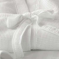 Peignoir en coton gaufré Peignoir Spa pas cher Hommes Femmes Robe avec logo