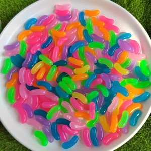 Résine Simulation colorée gelée haricots breloques pour Slime additifs argile bricolage Lizun jouet gâteau accessoires colle pour Slimes fournitures - Product Image 1