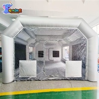 Tente de peinture automobile gonflable d'extérieur personnalisable avec tissu PVC imperméable et résistant aux UV, installation facile