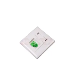 1 2 4 Port Fiber Optic Access Wall Box FTTH Wall Mount Fiber Outlet with Adapter