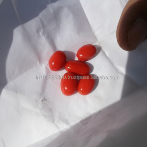 Cabujones de Coral Rojo Natural para Joyería al por Mayor |   Gemas Rojas Claras |   Piedras Preciosas Naturales de Origen Indio - Product Image 1