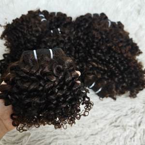 Promoción: Paquetes de Cabello Rizado Profundo de $5.1, 50 gramos, 11A, 8 pulgadas, 100% Cabello Humano, Tejido Brasileño Remy Negro/Marrón Mixto, Venta al por Mayor Directa de Fábrica - Product Image 5
