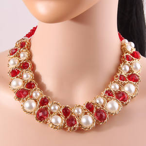 Nouveau Collier Ras-du-Cou 2026 en Alliage Vintage avec Perles et Strass, Design Élégant pour Femme, Idéal pour Fêtes, Mariages et Occasions Formelles - Product Image 4