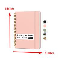 Carnet créatif coloré de haute qualité avec reliure spirale en ruban de papier, couverture rigide, format 6*8 pouces, avec index et notes adhésives