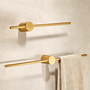Toallero Minimalista de Cobre Estándar, Barra Simple para Baño, Hotel, Villa, Estilo de Lujo Ligero - Product Image 1