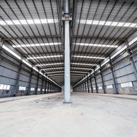 Kit de Construcción de Almacenes Prefabricados de Estructura de Acero Moderna, Taller Metálico de Bricolaje, Nave Industrial de Acero para Escuelas y Centros Comerciales