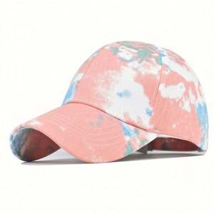 Gorra Deportiva de Algodón con Estampado Tie Dye en Colores Pastel, Cómoda, Estilo Urbano, para Hombre y Mujer - Product Image 1