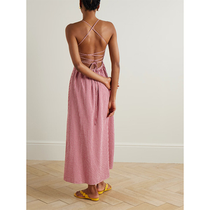 donna allentata prendisole da spiaggia per vacanza femminile Maxi abito Vestido personalizzato bohémien abito lungo da donna - Product Image 2
