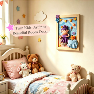 Kit de loisirs créatifs pour enfants : cadre <span class=keywords><strong>photo</strong></span> en argile à modeler DIY avec animaux marins sous-marins - Product Image 4