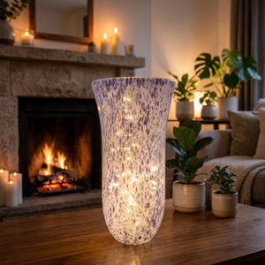 Frosted <b>Glass</b> Heat Resistant <b>Hurricane</b> <b>Candle</b> <b>Holder</b> Electroplated Finish Reusable Container for Home Wedding Holiday Decor - Product Image 2