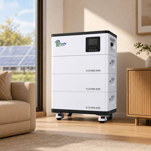 Stackable All-in-One Home Energy Storage System 51.2V LiFePO4 Battery 5kWh Modular Power Bank 6000 Cycles Smart BMS