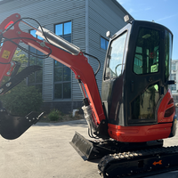 Nouvelle conception, mini-excavatrice de 0,8 tonne à 2 tonnes, 4 tonnes avec accessoires en option pour travaux de construction