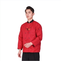 Combinaison de travail de chef en coton imperméable de haute qualité à manches longues avec logo