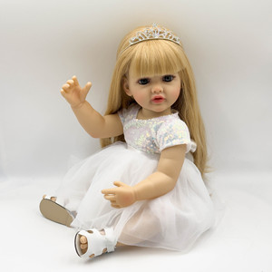 Yeezwood 55Cm réaliste corps doux grande fille poupées 3D peinture peau Bebe comme un vrai bambin Reborn poupée jouets - Product Image 2