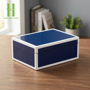 LACQUER BOX High Quality Vietnam Handmade Jewelry Lacquer Box Customized Sizes Decorative Glossy Box Hand Paint From HNH Craft - Product Image 1