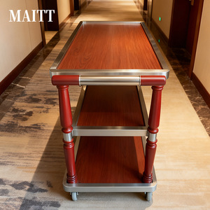 Carrito de servicio de bebidas personalizable para hoteles y restaurantes, carrito de pasteles para KTV, carrito para restaurantes y clubes, carrito de aperitivos de tres niveles - Product Image 1