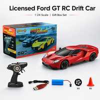 Coche RC Ford GT a Escala 1/24, Coche de Derrape para Niños, Escala 1:24, 2.4G, Juego de Luces Completo, Velocidad Máxima, Mini Coche RC de Interior, Juguetes, Caja Sellada