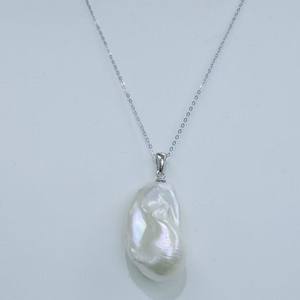 Nuevo Collar de Perlas Barrocas para Mujer, 13-19 mm, Daba Luo, Colgante de Plata Pura, Estilo Simple, Collares con Colgante Fino - Product Image 4