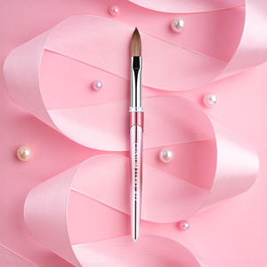 2025 nuevo cepillo de <span class=keywords><strong>uñas</strong></span> de lujo 100% Kolinsky acrílico cepillo de <span class=keywords><strong>uñas</strong></span> <span class=keywords><strong>Rosa</strong></span> borroso logo tamaño 14 16 18 20 22 cepillo para arte de <span class=keywords><strong>uñas</strong></span> - Product Image 3