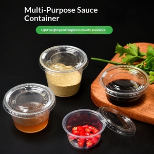 กล่องซอสพลาสติกแบบใช้แล้วทิ้ง Nasheng ขนาด 130 มล. กล่องใส่เครื่องปรุงสำหรับซื้อกลับบ้าน วัสดุ P2 แบบติดกัน - Product Image 2