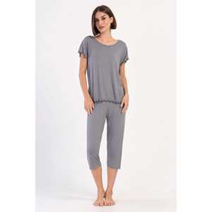 Kadin viscon XXL ชุดนอนสตรี yakka fiyonklu Kisa Kol babilali kaptakri IM - Product Image 4