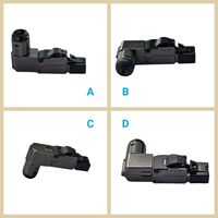 Connecteur RJ45 FTP angulaire sans outil CAT6/6A avec plaqué or 50μ