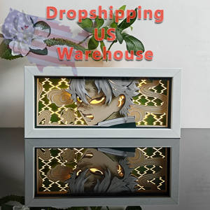 Caja de Luz LED de Demon Slayer Shinazugawa Sanemi, Envío Desde Almacén en EE. UU., Disponible <span class=keywords><strong>Hoy</strong></span>, Decoración de Anime 3D con Brillo de <span class=keywords><strong>Viento</strong></span> Furioso - Product Image 1