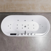 Bañera de Hidromasaje Acrílica con Cascada, Control Computarizado, Spa con Jets para Hidroterapia, Ideal para Hoteles y Villas