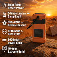DF-585 Rechargeable Household Emergency Radio NOAA Weather Broadcast Speaker Solar Hand Crank LED Tent Light