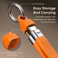 Cable de carga Thunderbolt 4 USB4 40Gbps PD 240W Cable DE DATOS DE TELÉFONO A computadora portátil, llavero de transferencia rápida de archivos de teléfono a computadora portátil