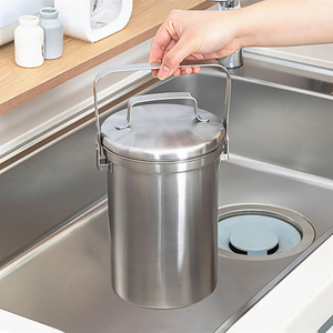 Cubo colgante de acero inoxidable para el hogar, cubo antiplagas para encimera de interior, compost de <span class=keywords><strong>cocina</strong></span> - Product Image 3