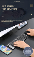 Clavier sans fil pliable rechargeable compact Claviers de voyage de poche pour iPad iPhone Smartphone Tablette Ordinateur portable