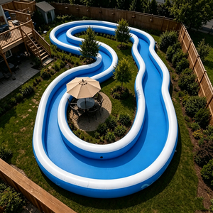 Piscina Inflable Resistente de PVC <span class=keywords><strong>para</strong></span> Patio Trasero, Diseño Irregular Grande, Piscina Flotante <span class=keywords><strong>para</strong></span> Uso Residencial en el Hogar - Product Image 1