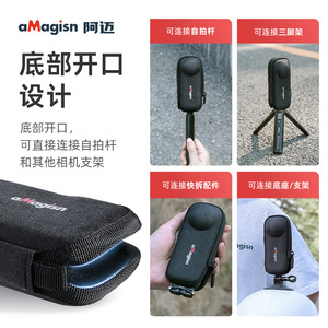 aMagisn Insta360 X5 <b>Camera</b> Case Soft Textile Dustproof Compact Action <b>Camera</b> Protective <b>Bag</b> with Lens Cover - Product Image 2