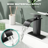 Robinet mélangeur de lavabo chromé à levier unique, style cascade, pour salle de bain moderne, fourni par l'usine
