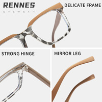 Nouvelles Lunettes Coréennes Rétro 2026 à Monture Carrée, Anti-Lumière Bleue, Amincissantes pour le Visage, Monture de Lunettes de Vue Tendance