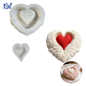 Cetakan Silikon Mousse Hari Valentine, Cetakan Kue Berbentuk Hati Kreatif dengan Bulu, Cetakan Cokelat Prancis - Product Image 6