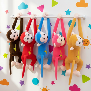 Ornamenti a Forma di <span class=keywords><strong>Scimmia</strong></span> con <span class=keywords><strong>Braccia</strong></span> <span class=keywords><strong>Lunghe</strong></span>, Giocattolo in Peluche Super Morbido Stile Anime Cartoon, Imbottito in Cotone PP, 8 Pollici, Lavabile, Colore Personalizzabile - Product Image 4